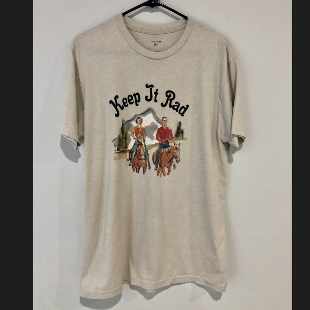 Indy brand “keep it rad” t